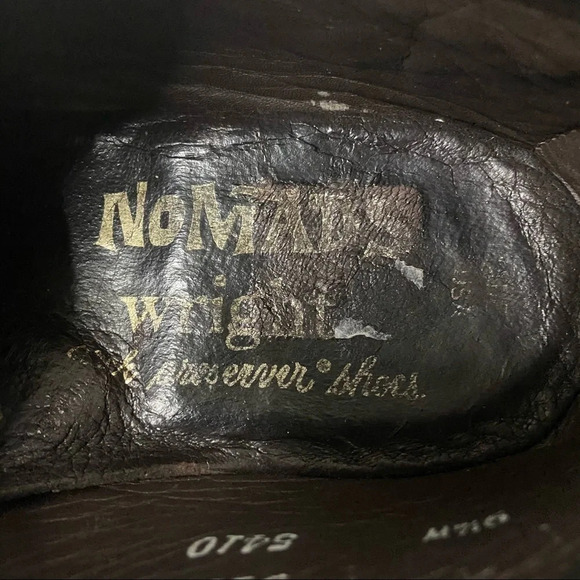 NOMADS Leather Loafer Arch Preserver Shoe Size 9.5 Wide Maroon Lace Up Preppy - Picture 14 of 15